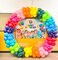 Bezente Assorted Rainbow Latex Balloons, 100 Pack 12 inch Round Helium Bright Color Balloons for Birthday Baby Shower Wedding Party Decorations